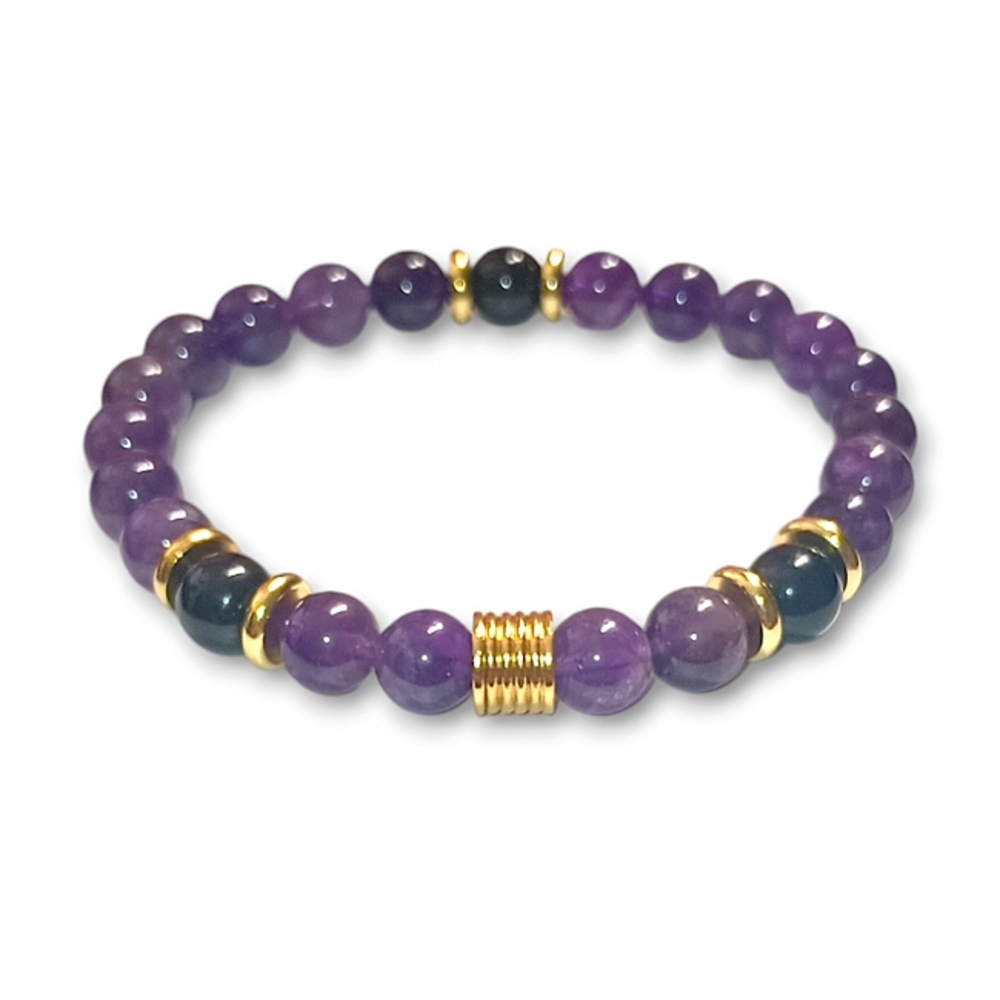 Amethyst Beaded Bracelet